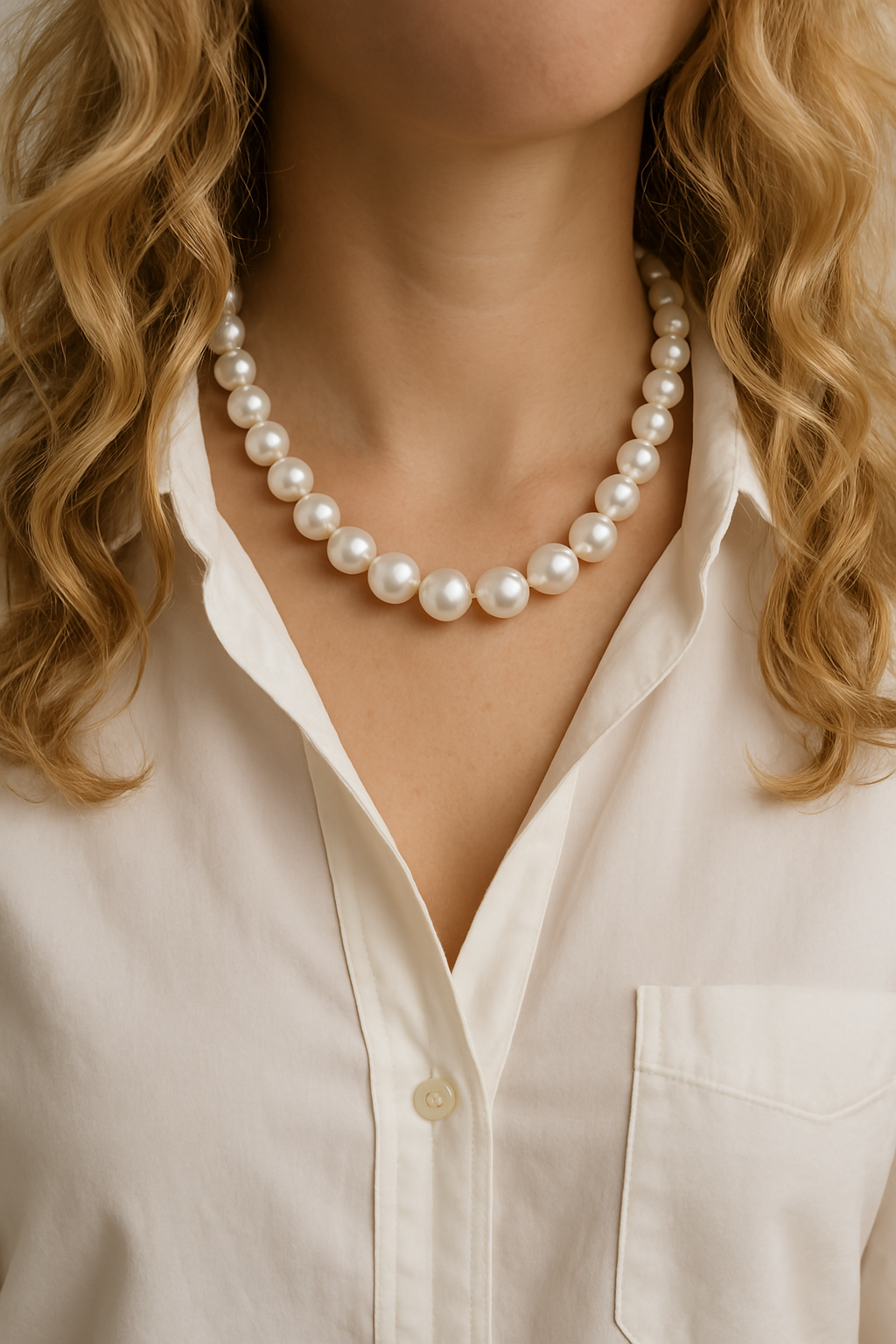 White Mother of Pearl Necklace